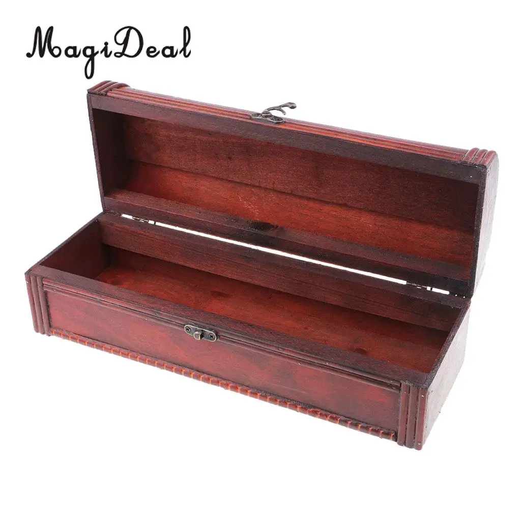 MagiDeal Vintage Portable Wood Wine Box Unique Gift Wine Storage Box Bottle Packags