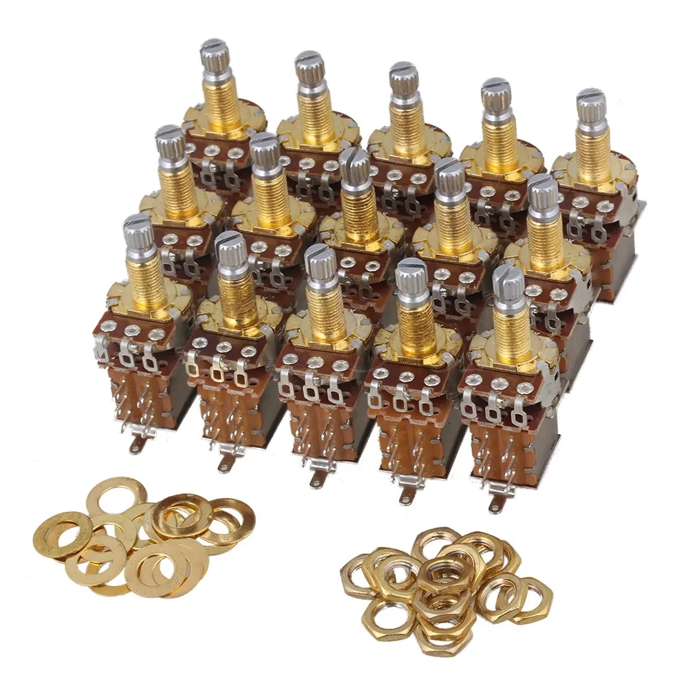

Yibuy Gold A500k 18mm Shaft Push Pull Potentiometer Guitar Control Set