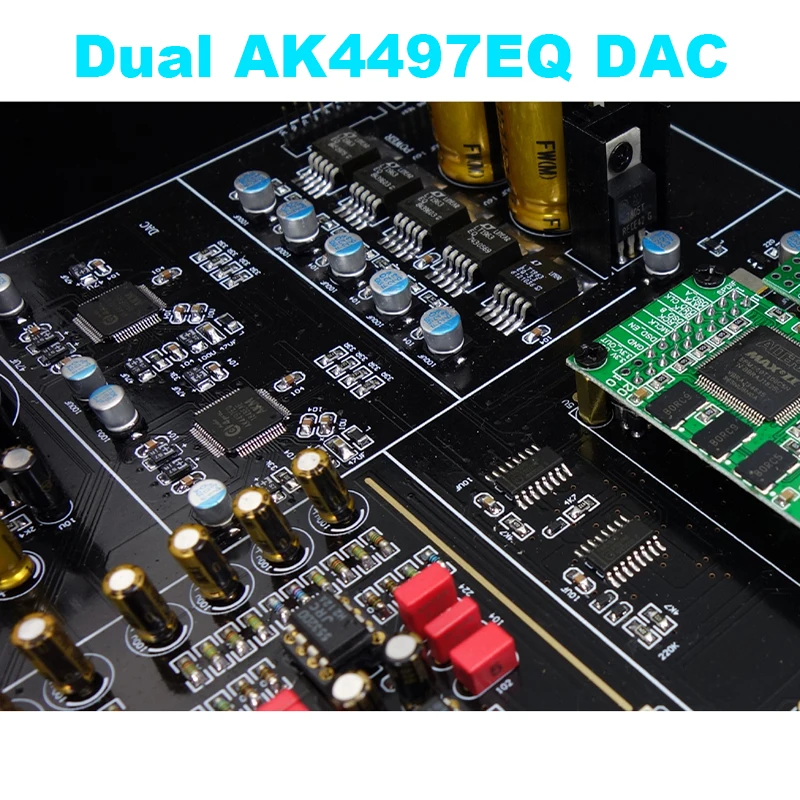 NEW Dual-Core AK4497EQ Bluetooth 5.0 DAC Decoder board Support XMOS / Amanero I2S USB Input / XLR balanced Output