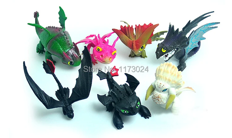 Pop 7pcs Hot Animation Movie How To Train Your Dragon Night Fury Terrible Terror Dragon King