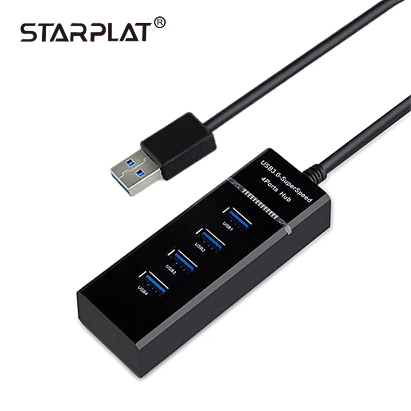 Starplat usb-хаб 3,0 4 порта Micro USB 3,0 концентратор разветвитель с адаптером питания USB Hab высокоскоростной 5 Гбит/с USB разветвитель 3 хаба для ПК