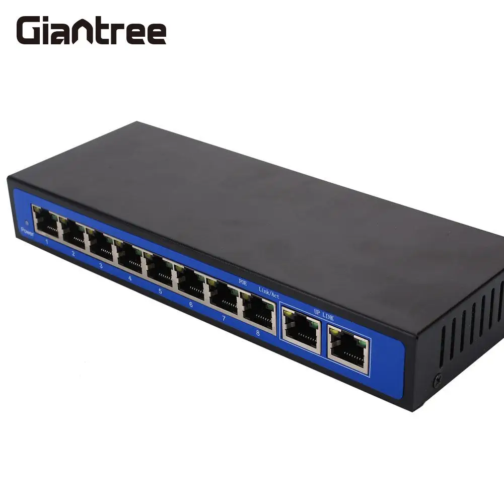 8 PoE Инжектор POE коммутатор профессиональная IP камера Ethernet сетевая RJ45 Poe сетевые