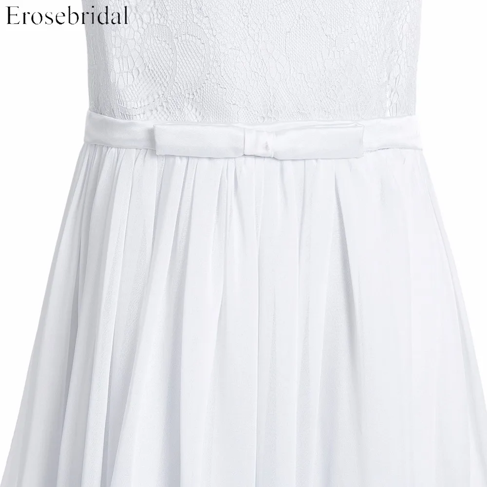 Платье для девочек с цветочным принтом Erosebridal шифоновое платье А силуэта круглым
