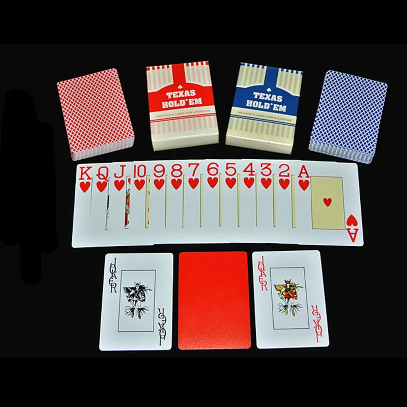 

Red/Blue Texas Holdem Poker Cards Waterproof And Dull Polish Poker