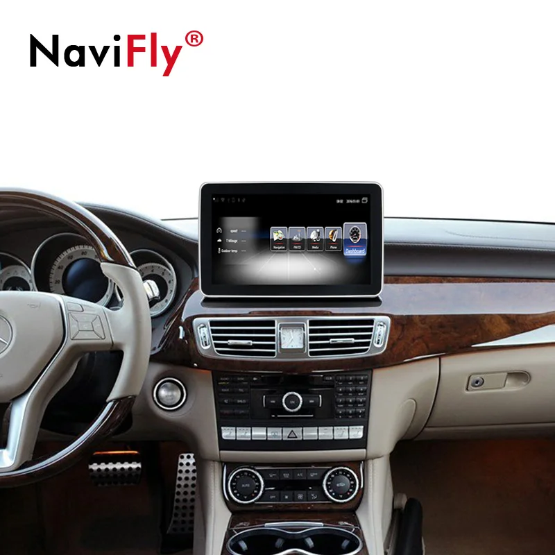 Cheap NaviFly 9 inch 4G LTE 3GB+32GB Android 7.1 car gps multimedia player for Mercedes Benz CLS W218 2011-2013 NTG 4.0/NTB 4.5 1