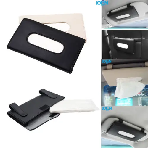 

Car sunshade leather hanging style high-end napkin tissue box interior deco AU