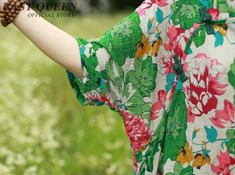 Китайский Восточный платья китайское платье Ципао воротник-стойка винтажные Длинные повседневные свободные изменение qipao платье AA2617 YQ