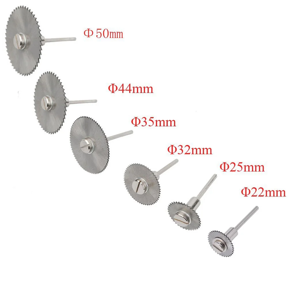 7pcs/set Portable Mini HSS Circular Saw Blad Rotary Tool Circular Saw Blades Cutting Discs Mandrel For Dremel Cutoff