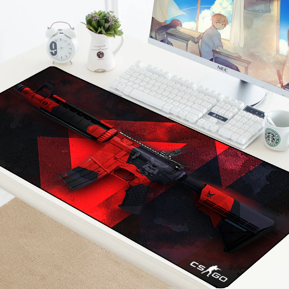  Large Gaming Mouse Pad CSGO Gamer Locking Edge Rubber Keyboard Mice Mouse PC Mat Gaming Grande Desk