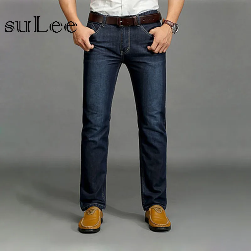 Sulee Men's Jeans Slim Straight Male Casual Denim Jeans Pants For Men ...