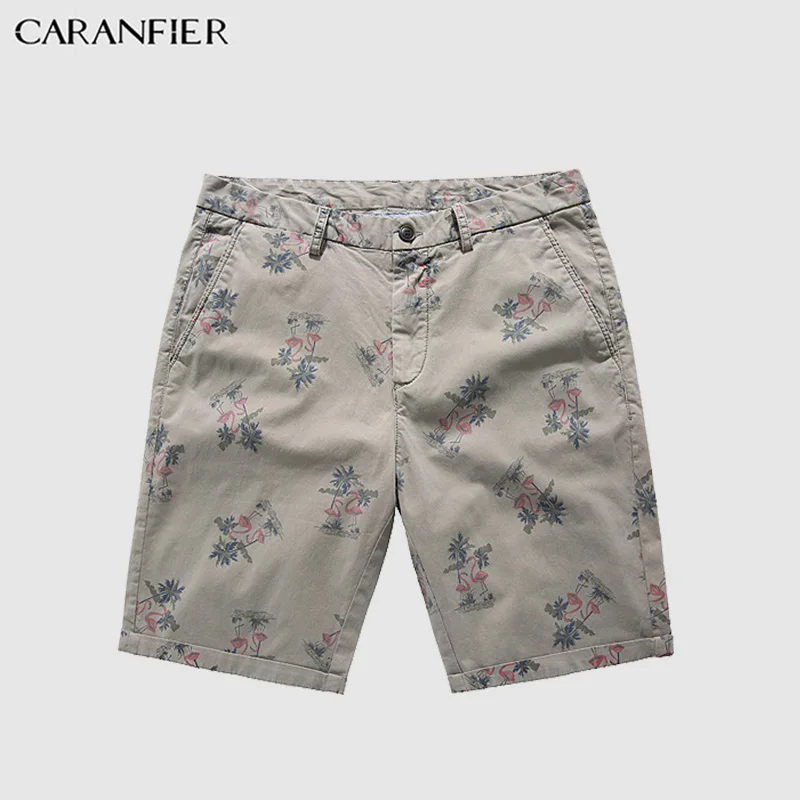 Серый CARANFIER летние шорты мужские 98% хлопок oid цвет мужские s шорты простые дикие высококачественные мужские шорты без маркировки - Цвет: Серый