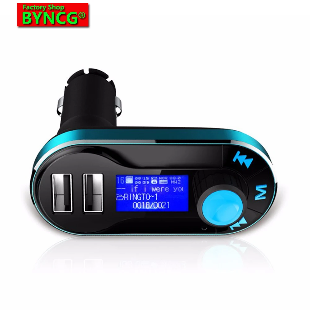 Byncg B2 3 цвета Car Kit MP3-плееры Беспроводной fm-передатчик громкой связи Радио модулятор SD ЖК-дисплей Dual USB Зарядное устройство для Iphone