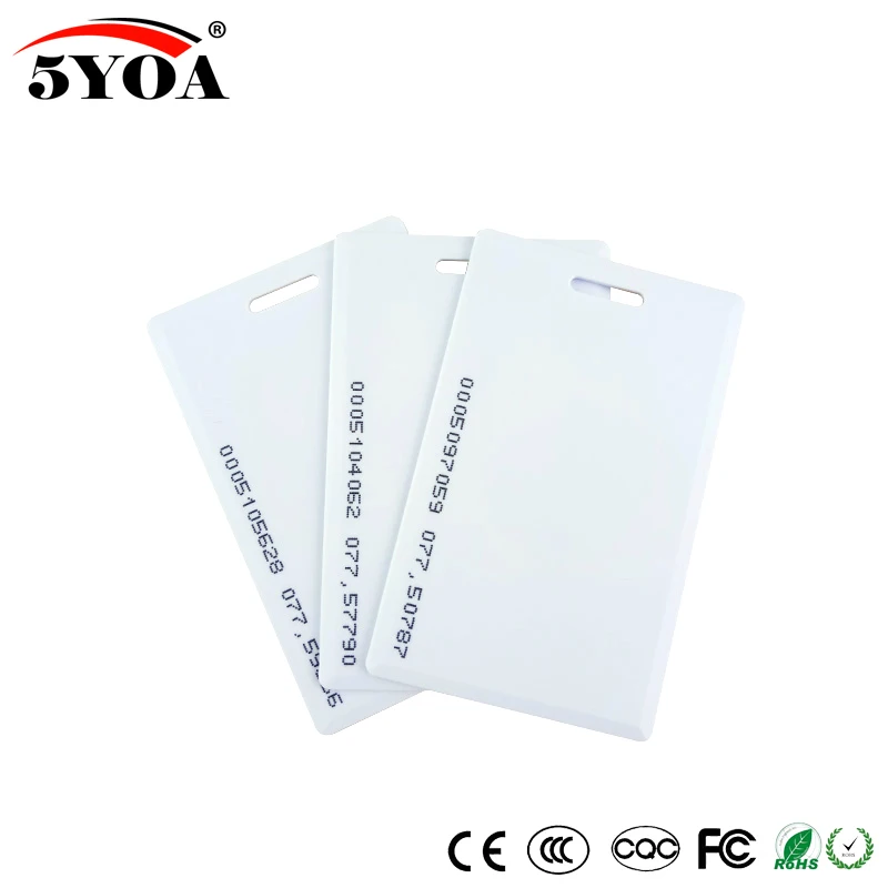 

5YOA 50pcs 5YOA 1.8mm EM4100 125khz Keyfob RFID Tag Tags Access Control Card Key Fob Token Ring Proximity Chip