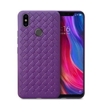 

100pcs Luxury Ultra Thin Woven Pattern Leather Case For Xiaomi Mi 9 8 SE Explorer Soft TPU Natural Shockproof Skin Back Cover