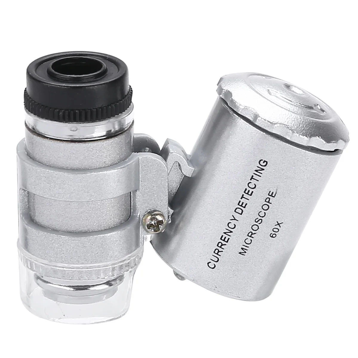 New Pocket Microscope Magnifier LED UV Jewellery Glass 60x Magnifier Jeweller Loupe Printing Industry With LED White Light