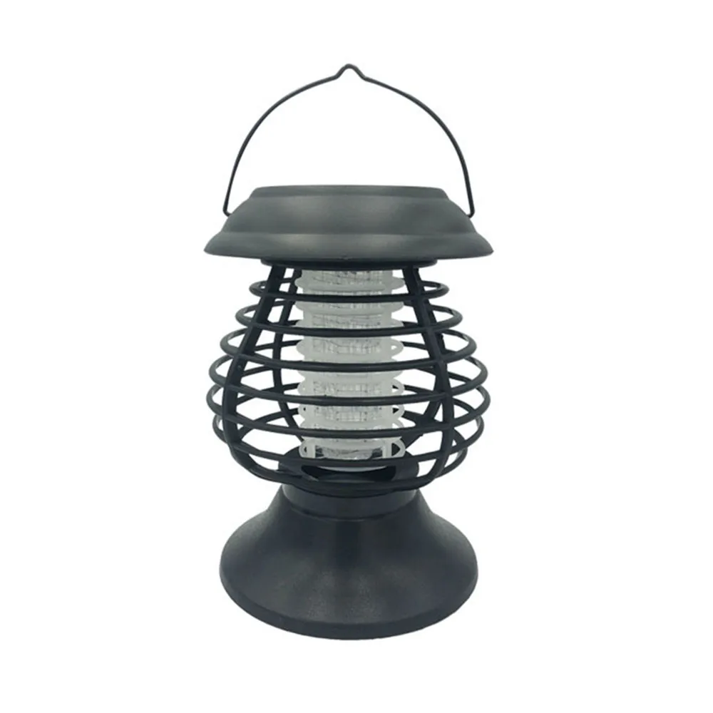 1pc Hot Sale Solar Insect Killer Mosquito Lamp White Light Purple Outdoor Lawn Led Electronic Mosquito Lamp