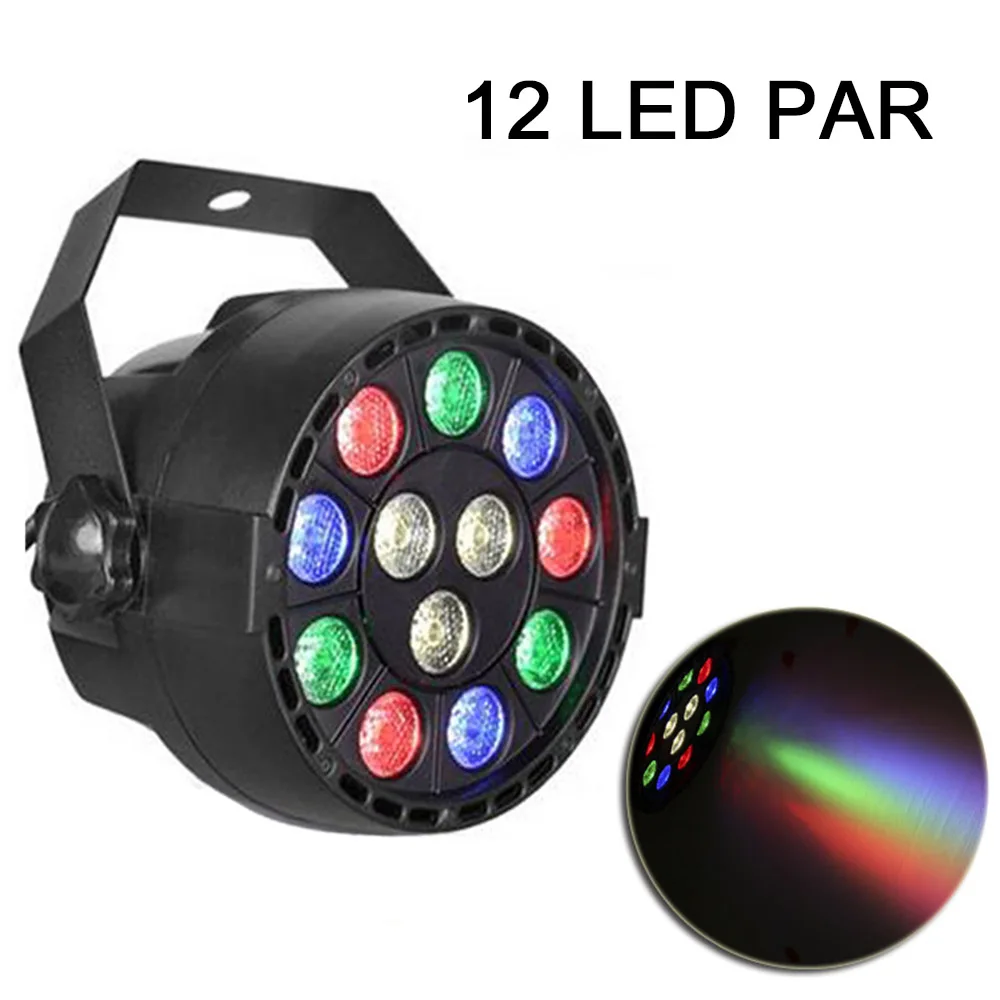 

12 LEDs 3w RGBW With DMX512 for club disco DJ Sound Activated Disco Ball Stage Light Lumiere Christmas Projector Dj Club Par
