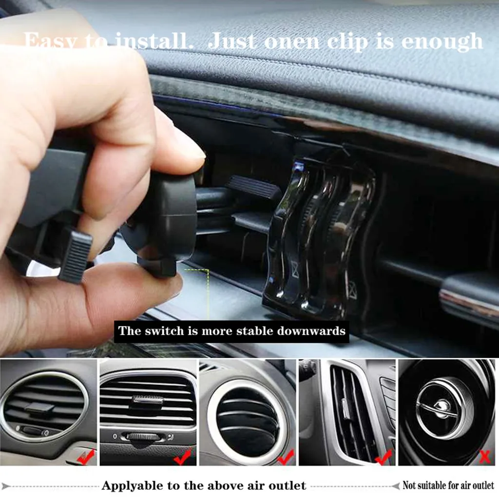 

Smartphone Stand Universal Car Vent Mobile Phone Holder Adjustable Outlet Bracket bracket for all types of mobile phone 6.5