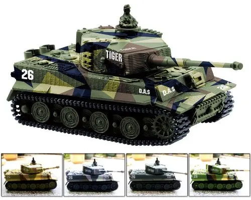 Радиоуправляемый мини немецкий военный тигровый Танк Greatwall 1:72 со звуковыми