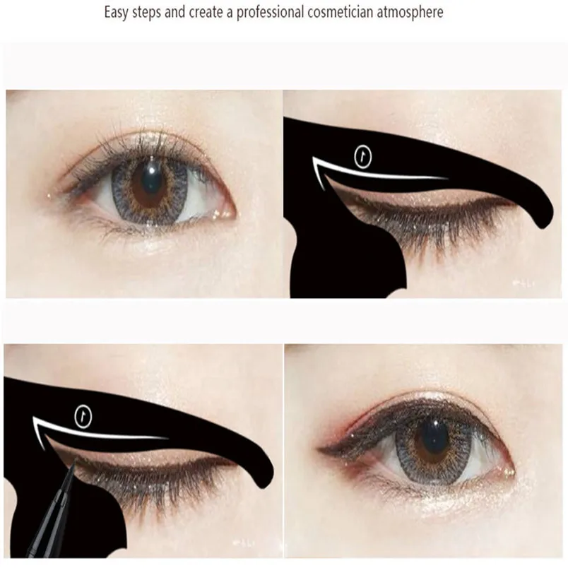 

2Pcs Women Cat Line Pro Eye Makeup Tool Eyeliner Stencils Template Shaper Model Gift Dec 21 Drop Ship#30 1031 X0424 0.5 010