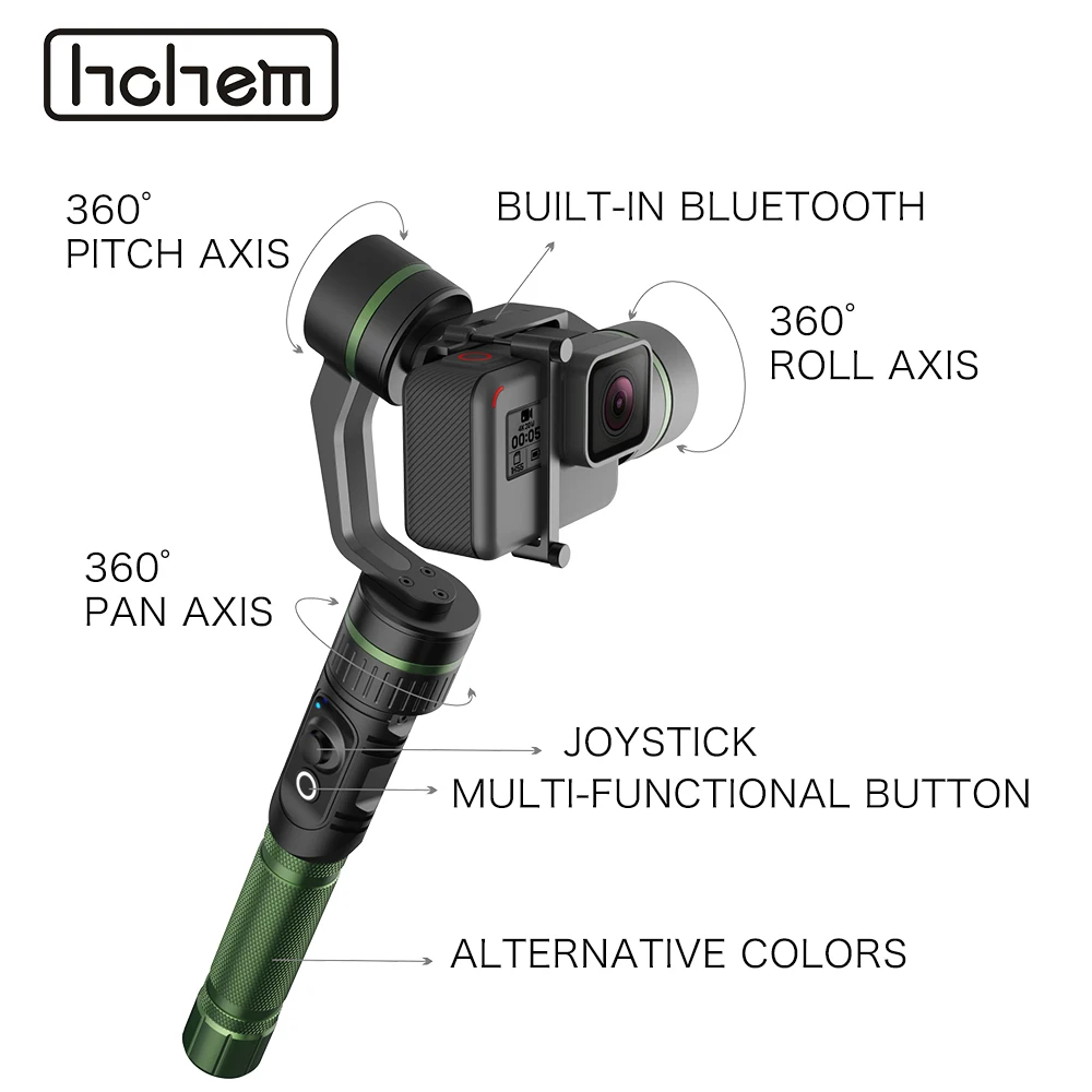 Hohem HG5 PRO 3 осевой ручной карданный стабилизатор из алюминиевого сплава для экшн