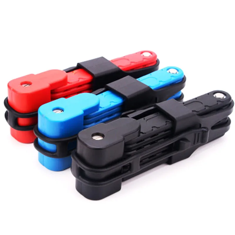 

Universal Folding Bicycle Lock Steel Bike Lock Security Cable Lock Anti-Theft Combination Riding Tool for Mountain Bike