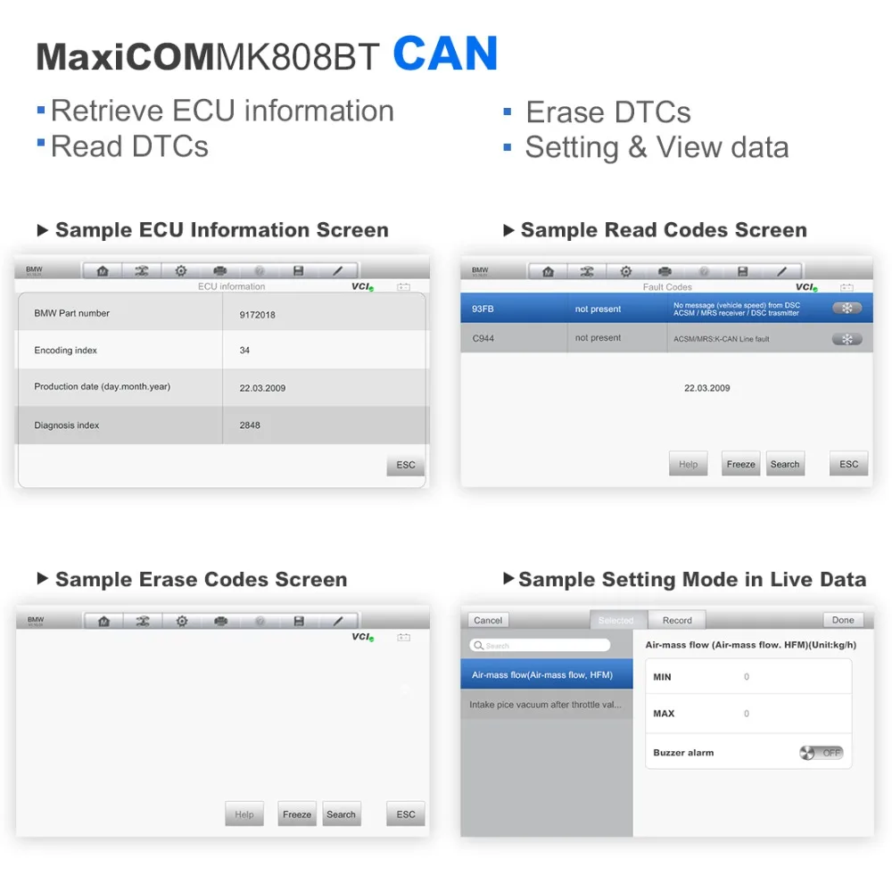 Autel MaxiCOM MK808BT OBD2 автоматический сканер диагностический инструмент автомобильный диагностический автоматический сканер для Renault Opel Volvo BMW VW SAAB