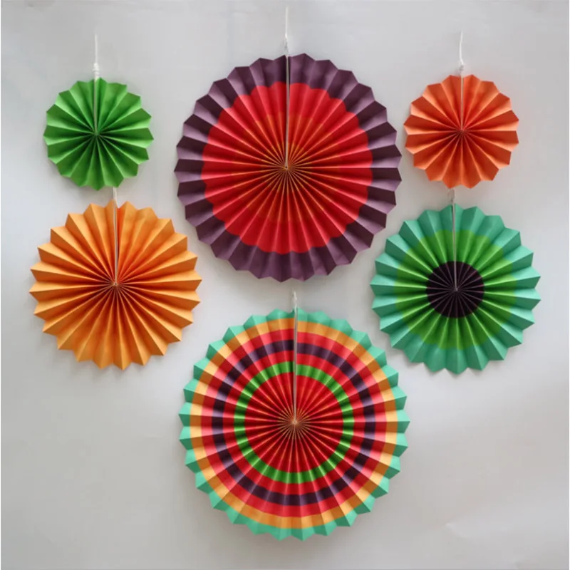 彩色纸扇