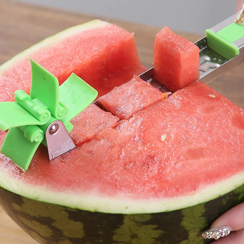 

Drop shipping Watermelon Cutter Windmill Shape Plastic Slicer for Cutting Watermelon Power Save Cutter
