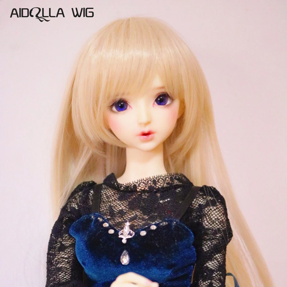 Heat Resistant Synthetic Baby Born Doll Hair Accessories Beautiful Light Blonde Long Loose Wavy Hair 1/3 1/4 1/6 BJD Doll Wigs Heat Resistant Synthetic Baby Born Doll Hair Accessories Beautiful Light Blonde Long Loose Wavy Hair 1/3 1/4 1/6 BJD Doll Wigs