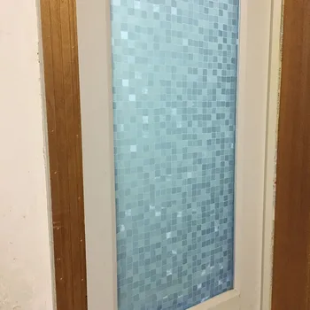 

Frosted Film To The Glass Balcony Sliding Door Bathroom Window Paper Glass Stickers Waterproof Translucent White Blue Mosaic