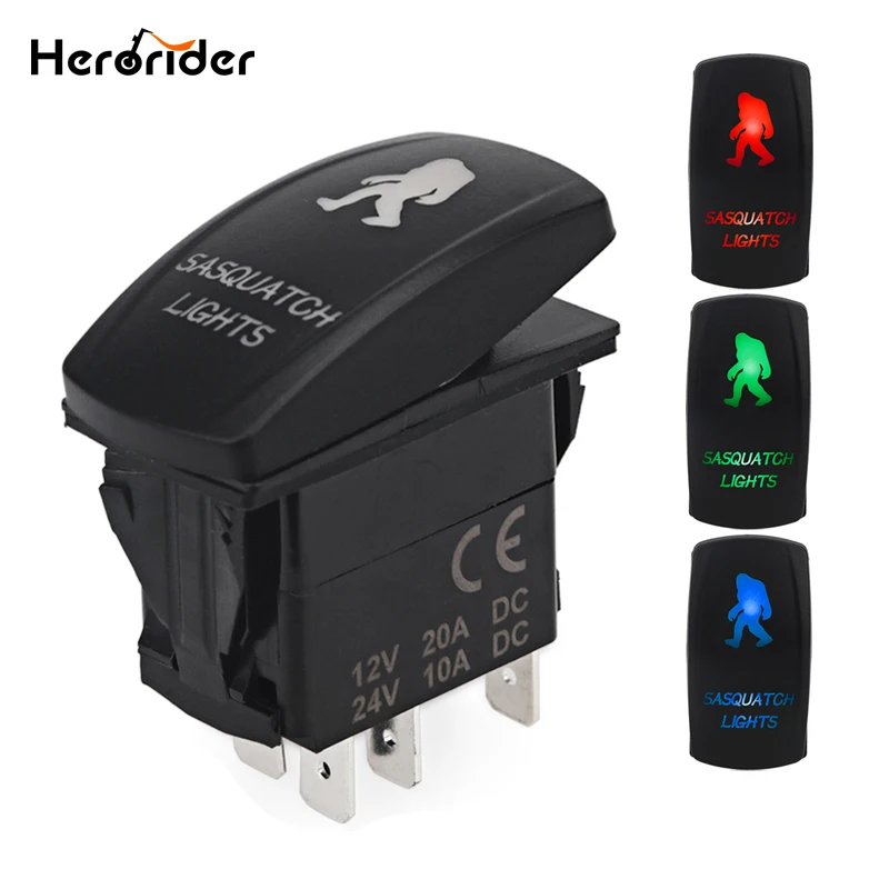 

Car Boat Truck Light Toggle Switch 5pin Waterproof 12V 20A Bar Carling Style Blue Rocker SPST ON-OFF Switch New Arrival