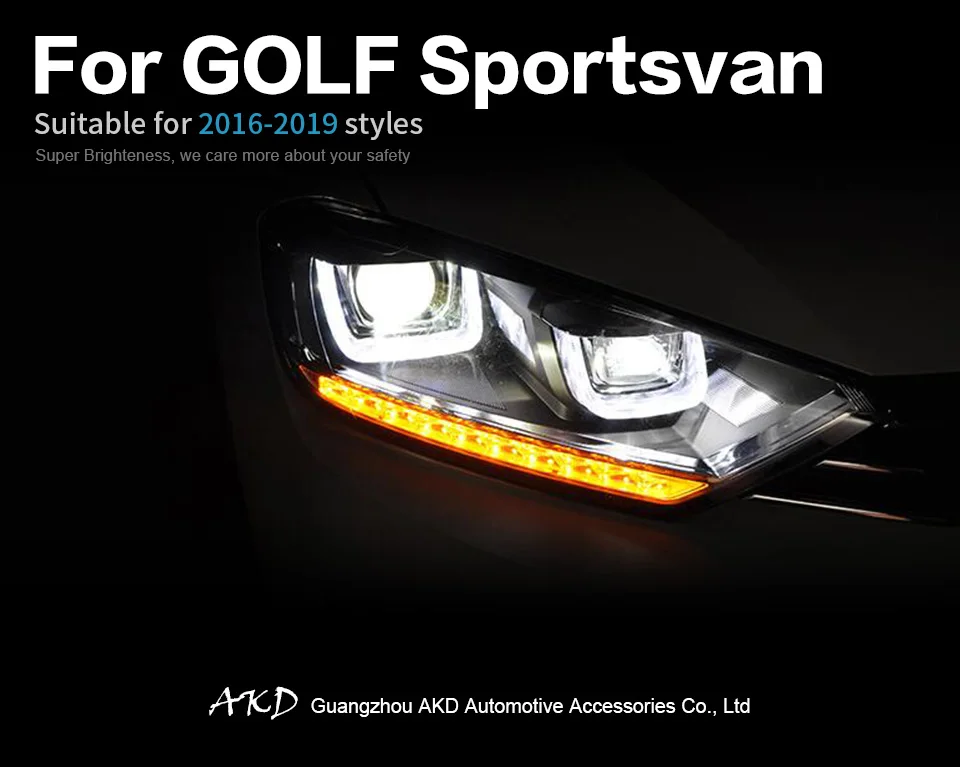 AKD автомобильный Стайлинг для Golf Sportsvan фары- светодиодный фонарь Nexia DRL Hid головной фонарь биксеноновый луч аксессуары