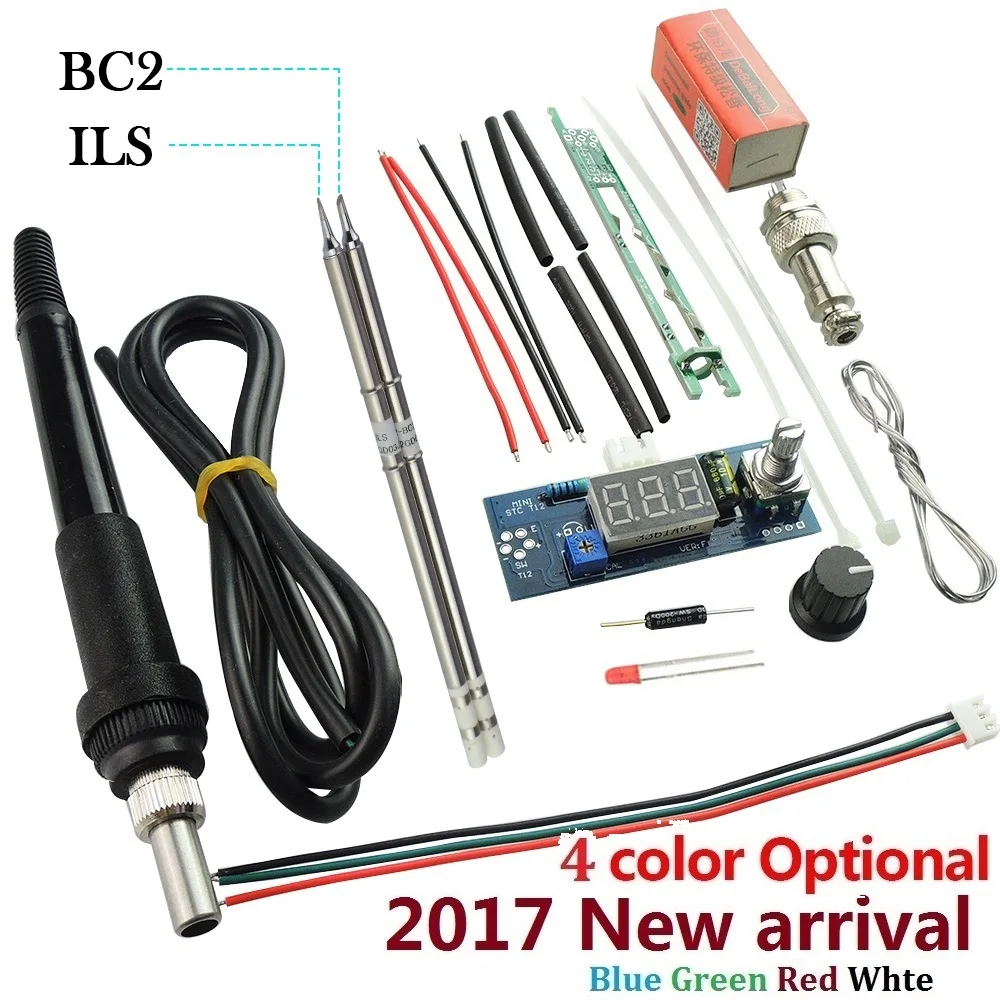 

Electric Unit Digital Soldering Iron Station Temperature Controller DIY Kits for HAKKO T12 Handle LED vibration switch tips kits