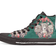 Это Рождественская Новинка; Повседневная парусиновая обувь; обувь на заказ; Прямая