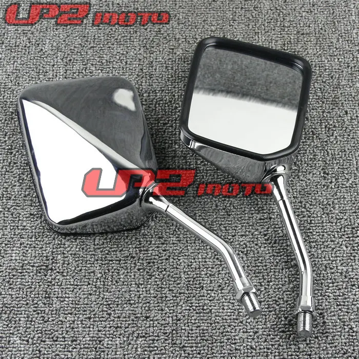 

For Honda NT400 CA125 CM125 CM250 CMX250 Motorcycle Rearview Mirrors reversing Motorcycle Rear view Mirror Silver 1Pair