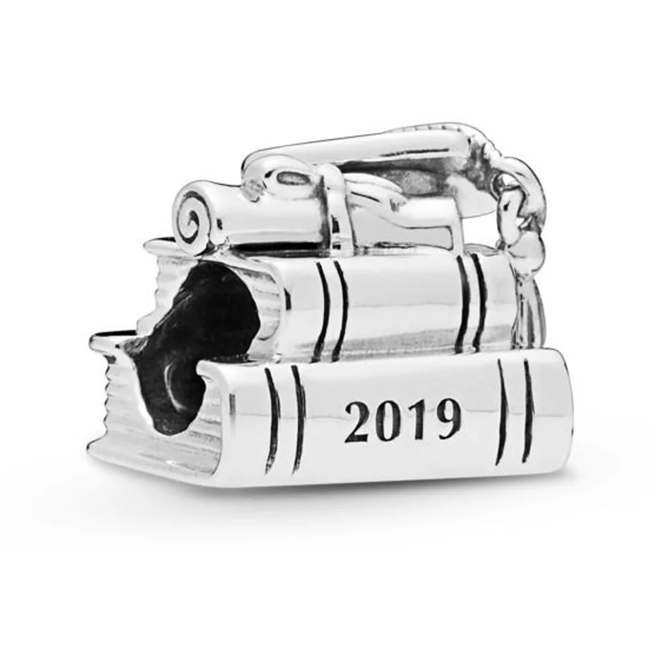 

Authentic 925 Sterling Silver Jewelry Graduation Cap Book Scroll Charms fit Pandora Bracelet Bangle