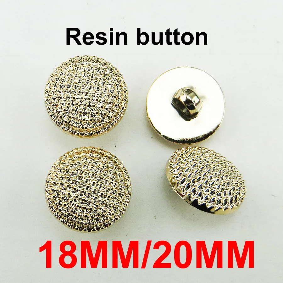 

30PCS 18MM/20MM round GOLD Dyed RESIN shirt BALL buttons coat boots sewing decoration button clothes accessories R-309h