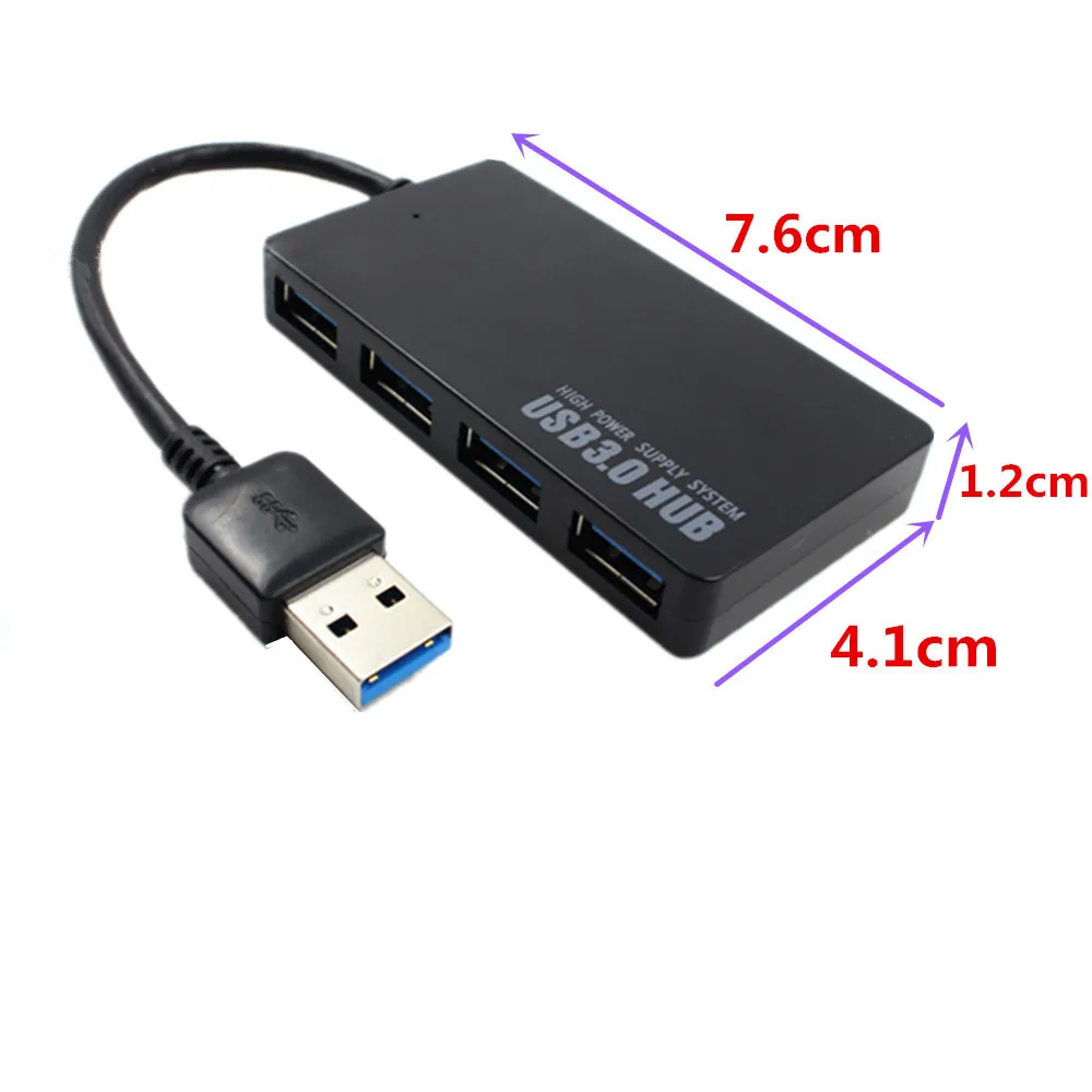 Ультра тонкий супер Скорость USB 3.0 HUB 4 Порты и разъёмы 5 Гбит USB HUB Splitter адаптер для сканера, Мышь, клавиатура, внешний драйвер и т. д