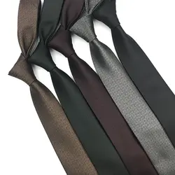 Высокое качество Classial одноцветная тканая полиэстер мужские галстуки свадебные тонкие галстуки