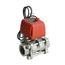 AC220V из нержавеющей стали электрический шаровой кран керамический центральный клапан моторизованный шаровой клапан 2-ходовой клапан 3-проводное подключение режим DN20 DN25