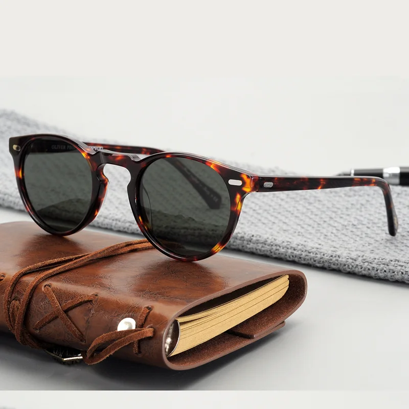 

Trend Ladies Outdoor Personality Sunglasses 2018 Men Polarized Round Vintage Acetate Dames Zonnebril Mannen Women Sunglasses