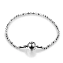 Браслет из бисера эссенция серебряные браслеты для женщин и мужчин 925 серебряные ювелирные изделия Pulseira Masculina Feminina