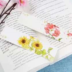 30 шт./компл. творческий Китайский стиль цветы бумажные закладки Живопись карты Красивая Закладка милые подарки школьные принадлежности
