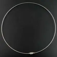 DoreenBeads 2 шт. серый 1" Колье Ожерелье Винт Застежка жевательная резинка