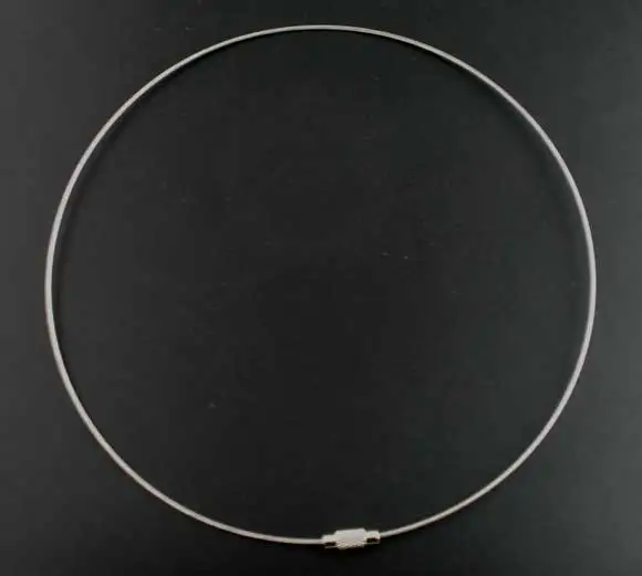 

DoreenBeads 2PCs Gray 18"Choker Necklace Screw Clasp Bubble Gum