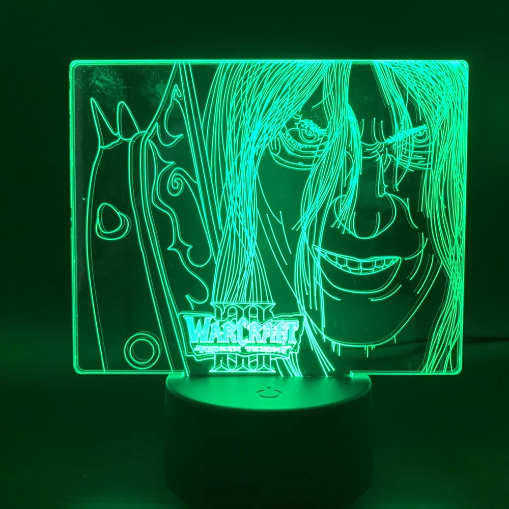 3d лампа игры World of Warcraft Lich King Артас ночной Светильник домашний декор детский подарок Warcraft 3 WOW светодиодный ночной Светильник