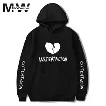 Mrwonder/Толстовка в стиле хип-хоп XXXTentacion; модные толстовки с капюшоном и коротким рукавом; Повседневный флисовый пуловер с капюшоном; SAN0