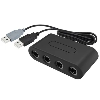 

ONLENY 4 Ports For GameCube GC Controllers USB Adapter Converter for Nintendo Wii U PC NGC for PC Game Accessory