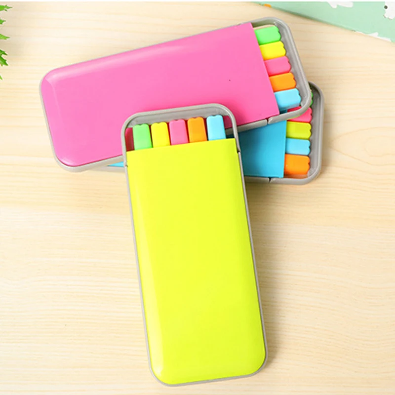 Buy 5 pcs/box Kawaii Mini Candy Colors Highlighter